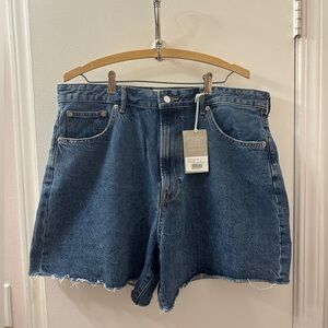 Everlane The A-Line Denim shorts - Medium Indigo - NWT Sz 33